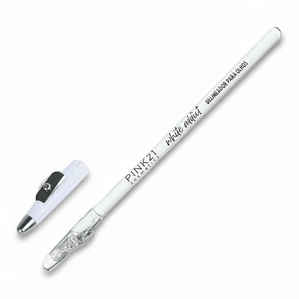 Lápis Delineador para Olhos Branco com Apontador - Pink 21