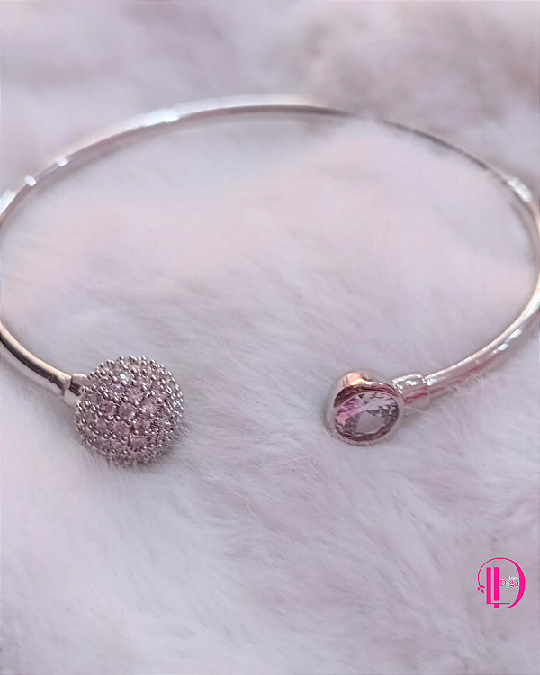 Bracelete Prata Duplo Brilho