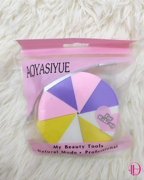 Esponja Queijinho para Maquiagem c/ 8 un