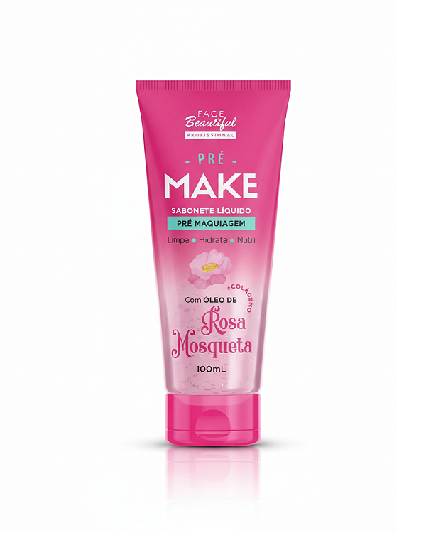 Sabonete Líquido Pré-Make Rosa Mosqueta 100ml - Face Beautiful