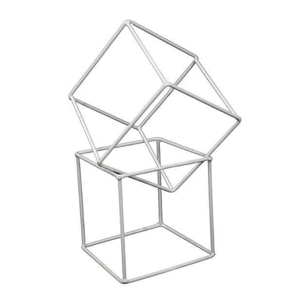 Kit 2 Centro De Mesa Cubo Para Decoração