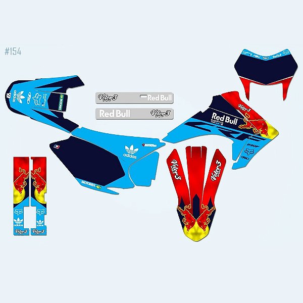 Kit gráfico adesivo CRF 230 3M Enduro e Motocross