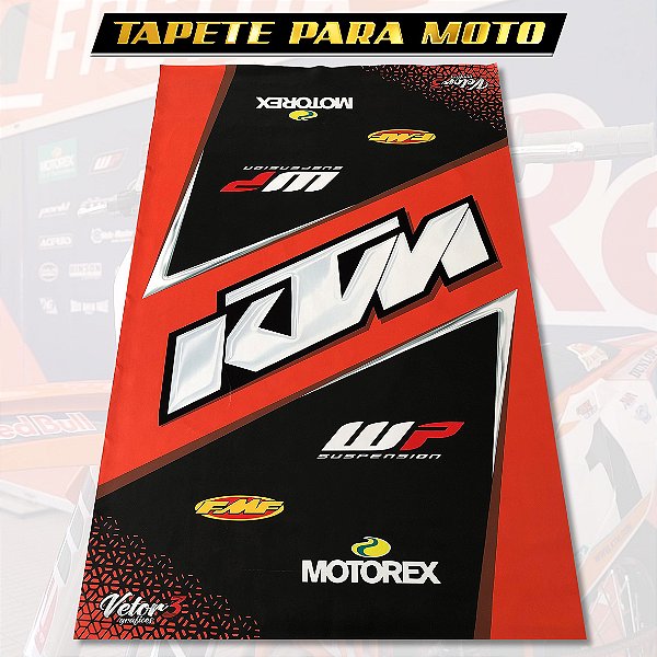 TAPETE AUTOMOTIVO MOTO KTM - Vetor3 Gráficos - O melhor Kit Gráfico Adesivo  3M