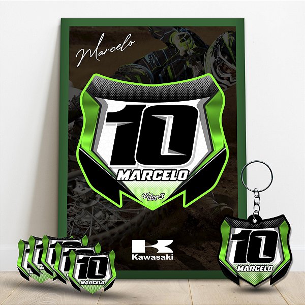 Combo - Quadro Decorativo - Kawasaki Personalizado