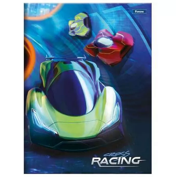 Caderno Brochura Pequeno Linguagem 80F 1/4 Cross Racing Foroni