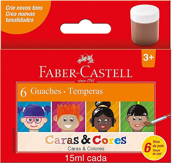 Guache Faber-Castell Caras & Cores Tons de Pele