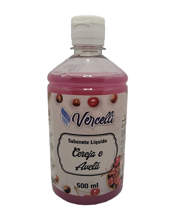 Sabonete Líquido Cereja e Avelã 500ml - Refil - Vercelli