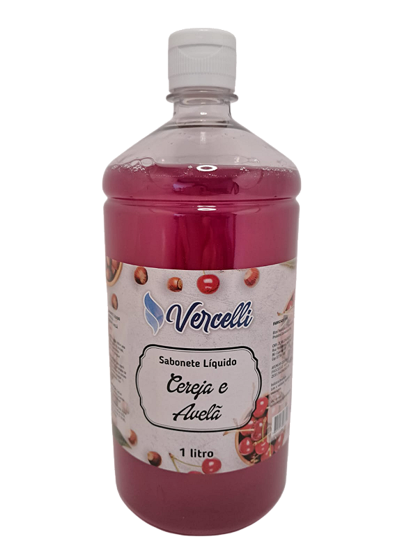 Sabonete Líquido Cereja e Avelã 1L - Refil - Vercelli