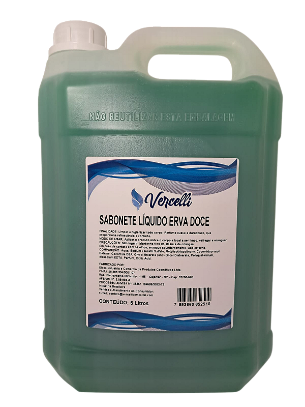 Sabonete Líquido Erva Doce 5L - Vercelli