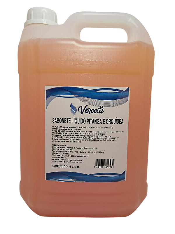 Sabonete Líquido Pitanga e Orquídea 5L - Vercelli