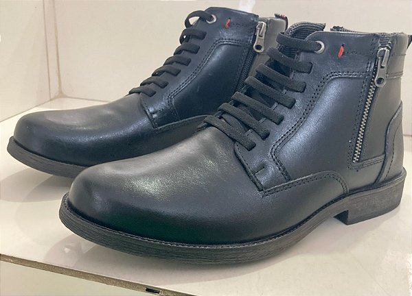 Coturno Masculino Preto/nescau Boxer Ref:054 (CALÇADOS) (054)