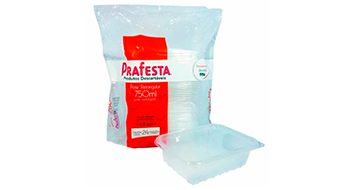 Pote Retangular 750ML com Tampa Cx c/6x24