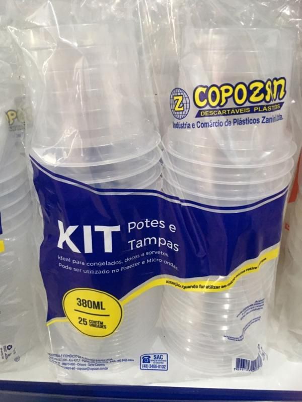 Kit Pote 380ml PP TR  Copozan c/25