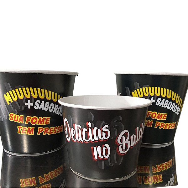 Balde Personalizado Fast Food c/ 10