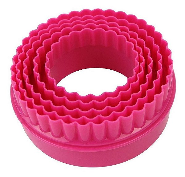 Jogo de Cortador Plastico Redondo c/5 pçs