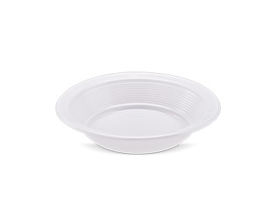 Prato Fundo 18cm Branco Totalplast - Pct c/10 Uni.