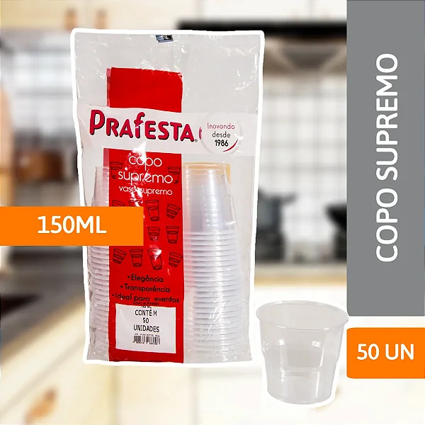 COPO SUPREMO 150 ML PRAFESTA CX C/ 20X50UND
