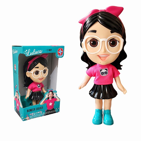Boneca Luluca 20Cm Em Vinil Com Roupinha Fashion E Decorada