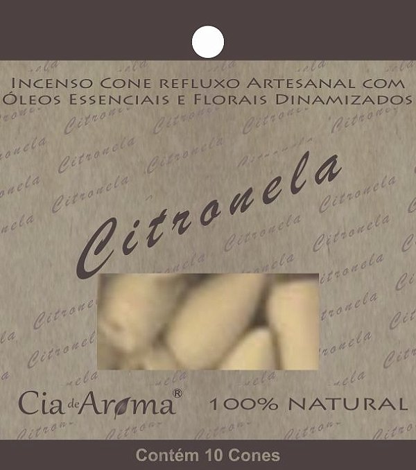 Incenso Cia de Aroma Natural Cone Cascata - Citronela