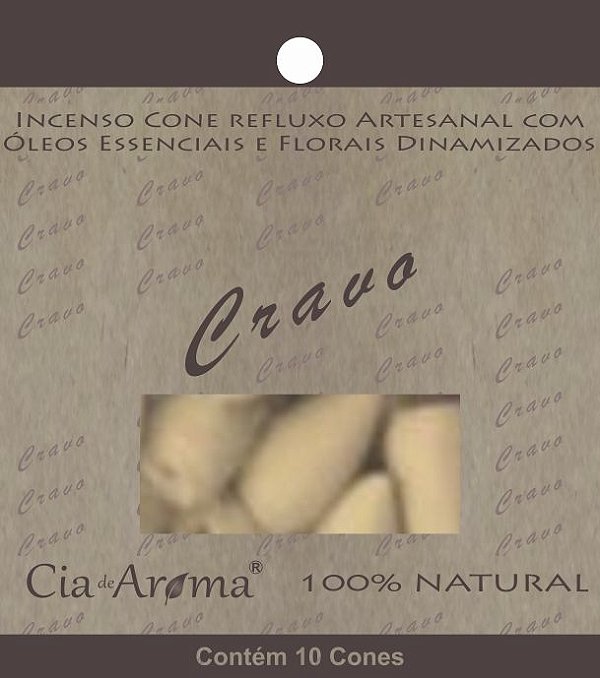 Incenso Cia de Aroma Natural Cone Cascata - Cravo