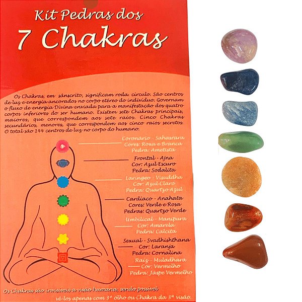 Kit Pedras 7 Chakras