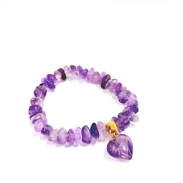 Pulseira Ametista com Pingente