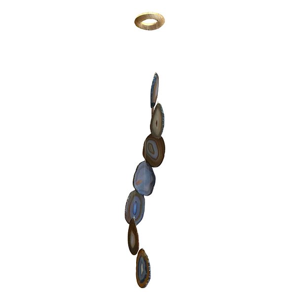 Sino dos Ventos/Mobile Pedra Ágata Chapa P - Marrom