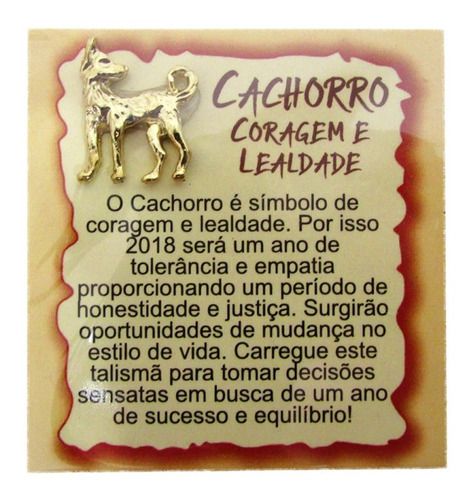 Amuleto de Metal Cachorro