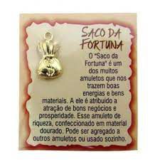 Amuleto de Metal Saco da Fortuna