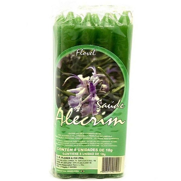 Vela Perfumada de Alecrim (Palito) 15cm - Flovel
