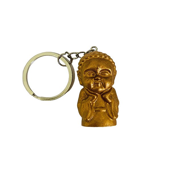 Chaveiro Mini Buda Dourado