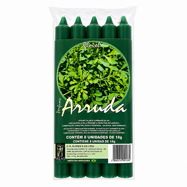Vela Flovel Perfumada Palito - Arruda 15cm