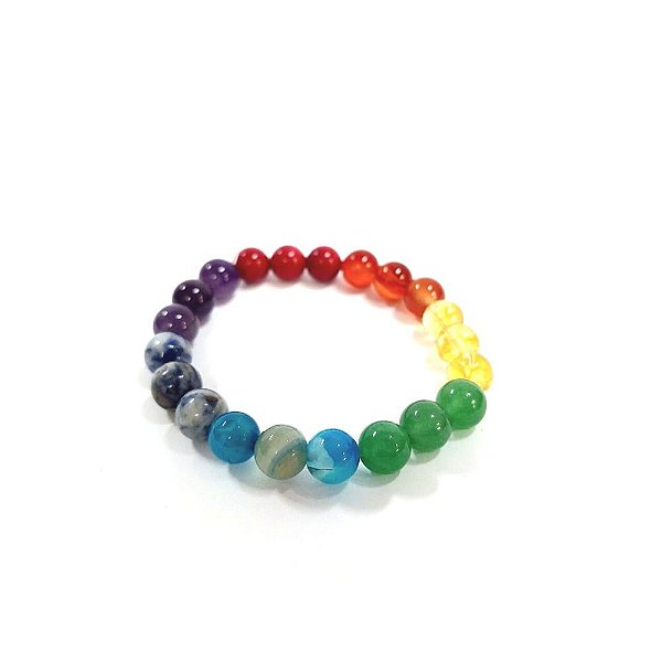 Pulseira Bola Mix 7 Cores Chackras