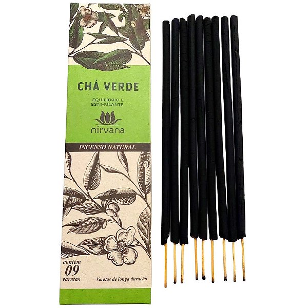 Incenso Nirvana Natural Vareta - Chá Verde