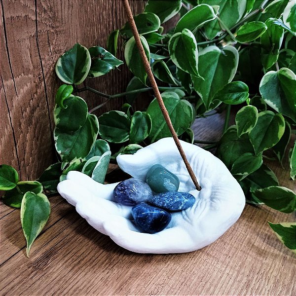 Incensário Marmorite Mão