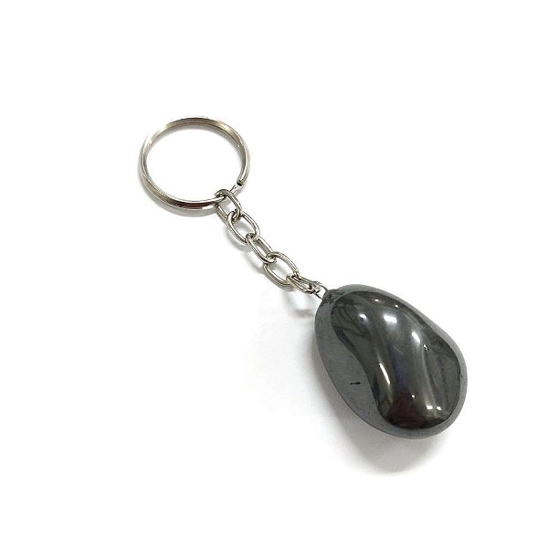 Chaveiro Pedra Rolada Simples Hematita