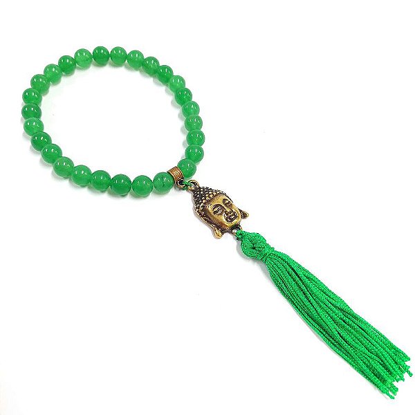 Mini Japamala Com Buda 27 contas - Quartzo Verde