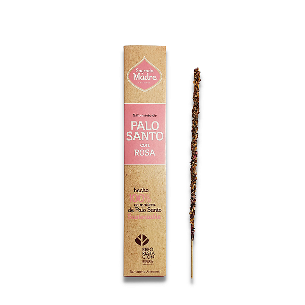 Incenso Sagrada Madre Palo Santo Vareta - Palo Santo C/ Rosa