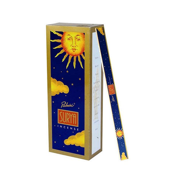 Incenso Padmini Massala Vareta - Surya Sol Caixa com 8 Varetas
