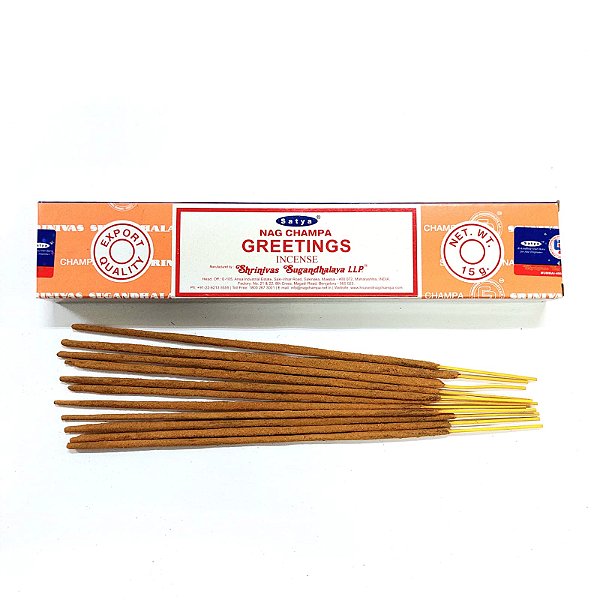 Incenso Satya Massala Vareta - Greetings 15g