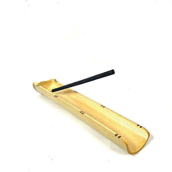Porta Incenso Canaleta em Bambu - 24 cm