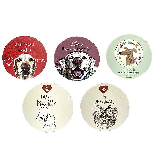 Placa Decorativa em MDF Cachorros - Diversos Modelos