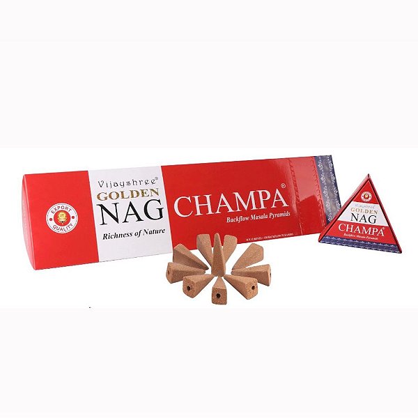Incenso Nag Golden Cascata Cone - Nag Champa