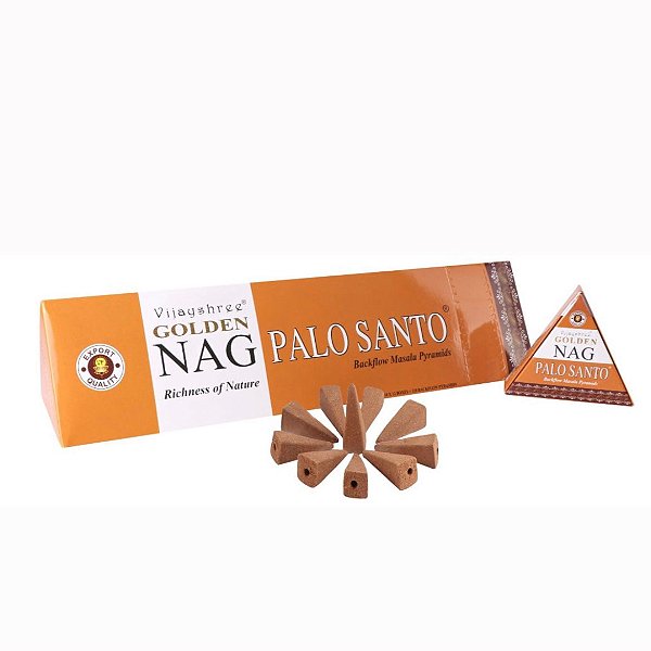Incenso Nag Golden Cascata Cone - Palo Santo