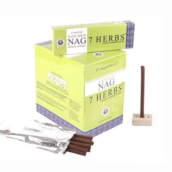 Incenso Nag Golden Dhoop Stick Vareta - 7 Ervas