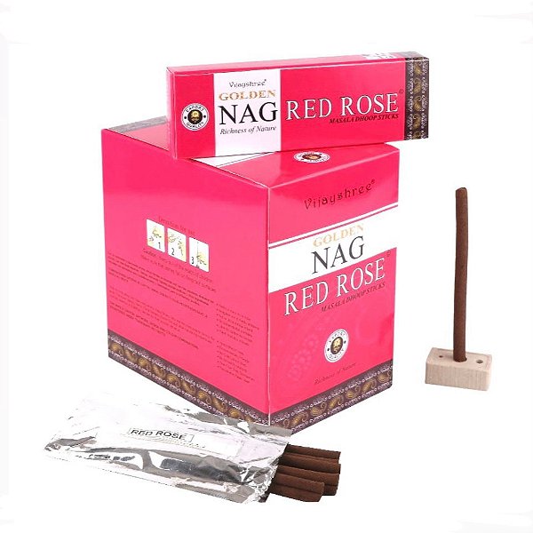 Incenso Nag Golden Dhoop Stick Vareta - Rose