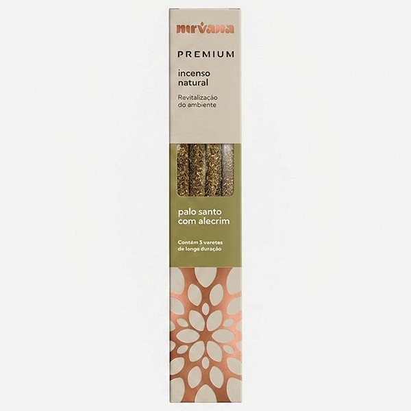 Incenso Nirvana Premium Vareta - Palo Santo com Alecrim