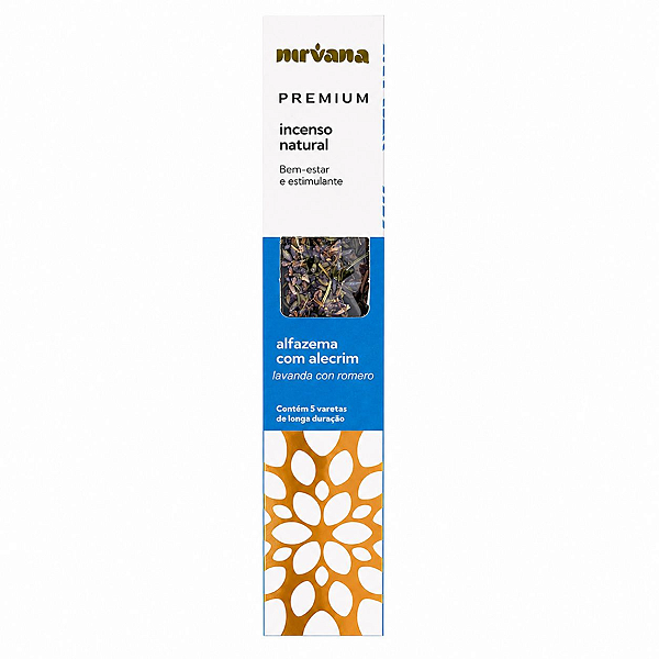 Incenso Nirvana Premium Vareta - Alfazema com Alecrim