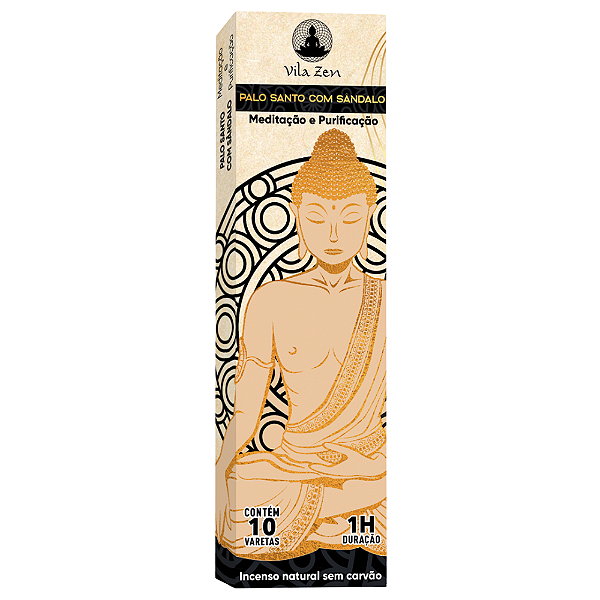 Incenso Vila Zen Natural Vareta - Palo Santo e Sândalo