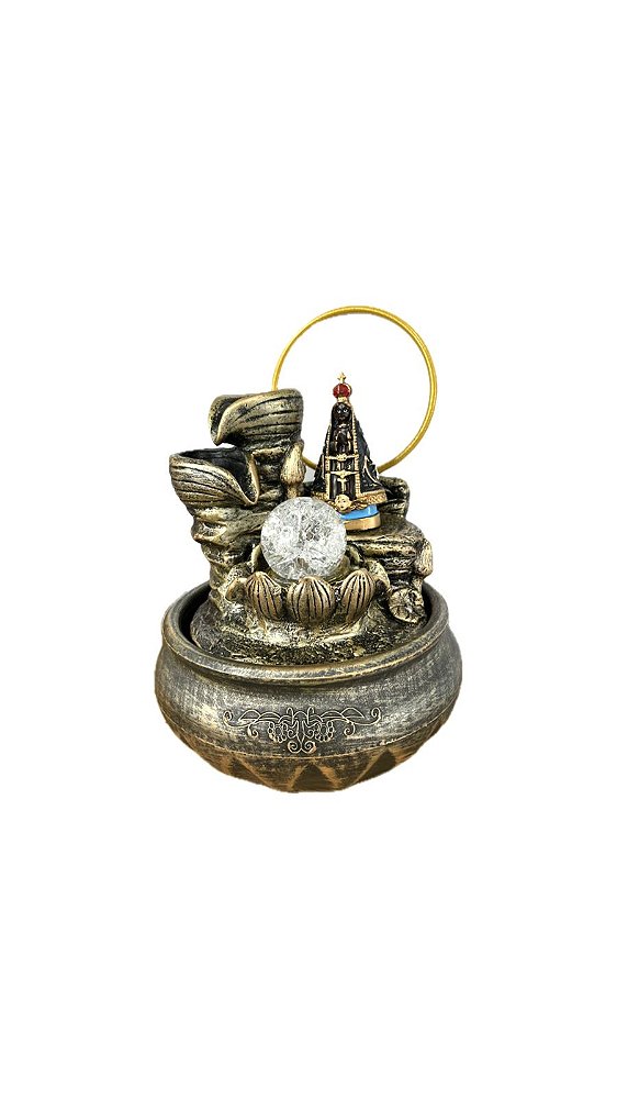 Fonte de Água  em Resina Nossa Senhora Aparecida Azul C - 21 cm